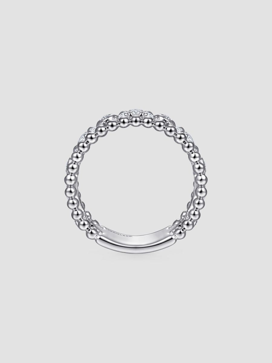 Gabriel & Co Women's Bujukan Sterling Silver & White Sapphire Triple-Band Ring - Sterling Silver - Size 6.5