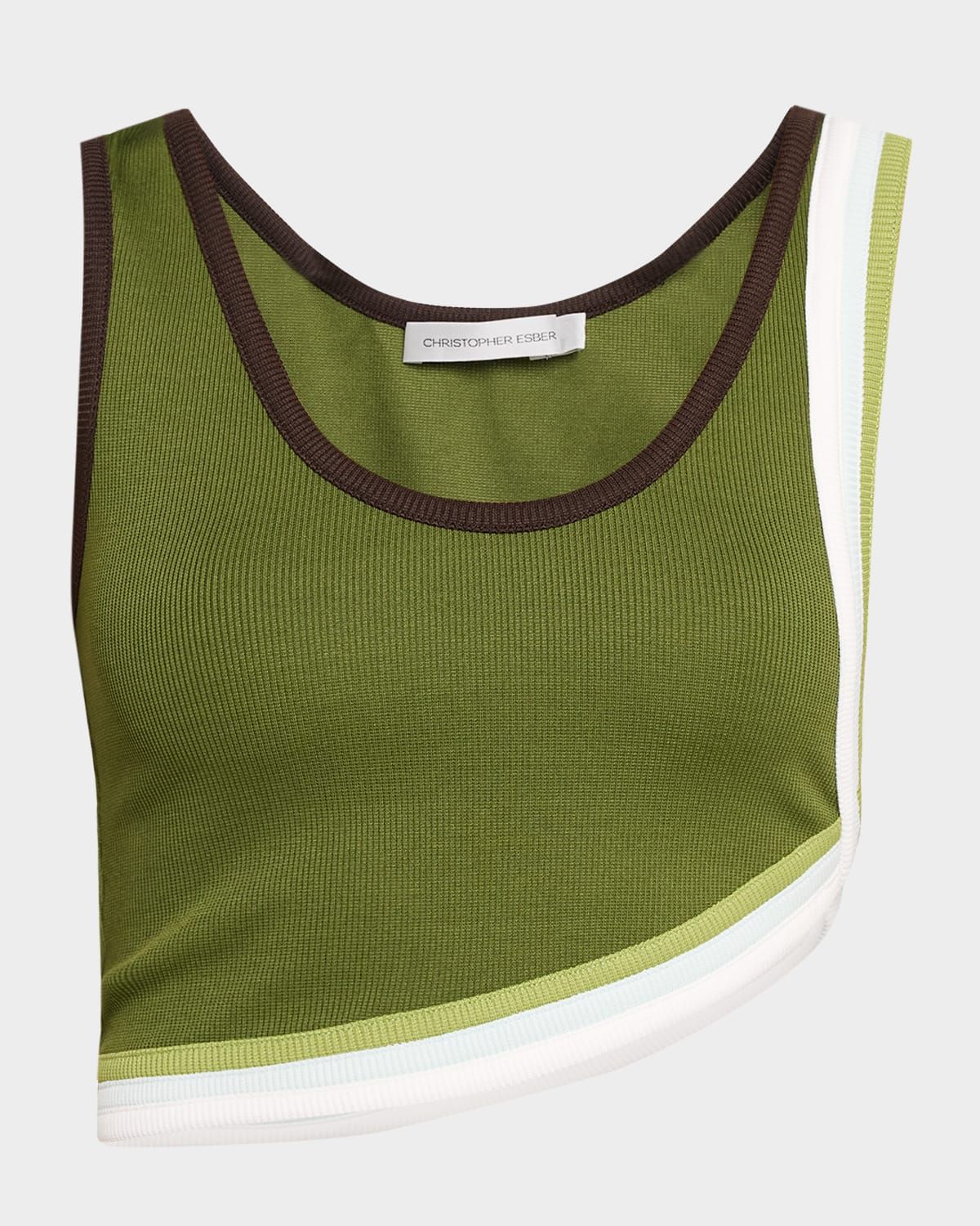 Verner Asymmetric Crop Tank Top