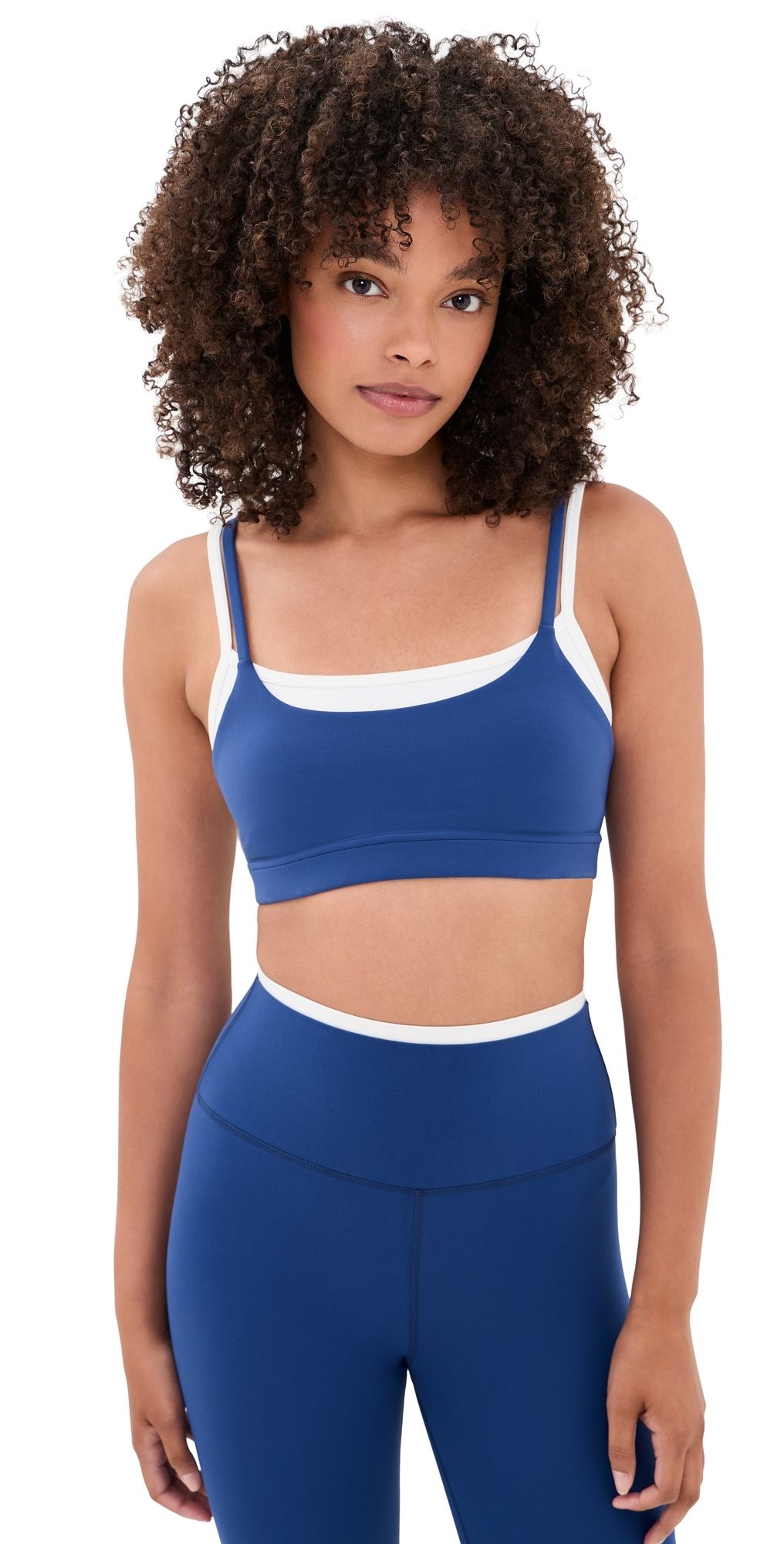 Splits59 Elliah Airweight Double Layer Bra Cobalt/White M