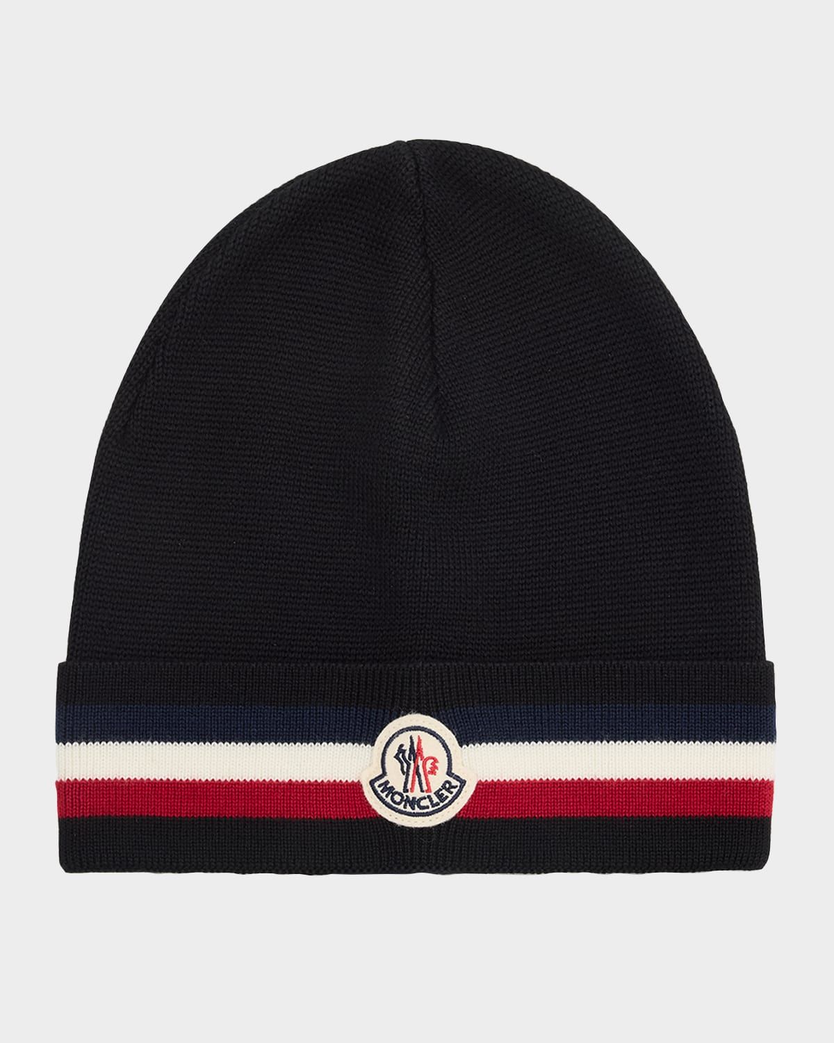 Men & apos;s Wool Tricolor Wool Knit Beanie Hat