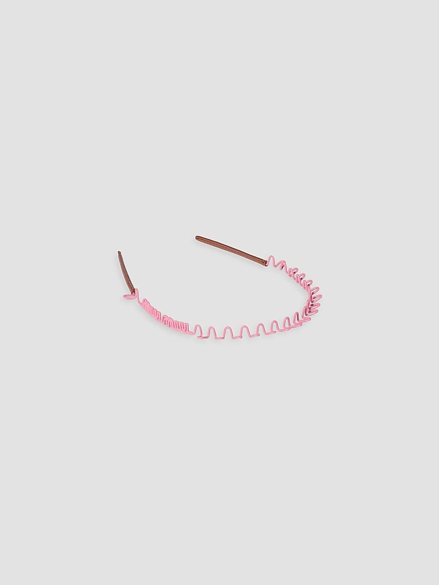 Women's Metal and Leather Headband - Pink