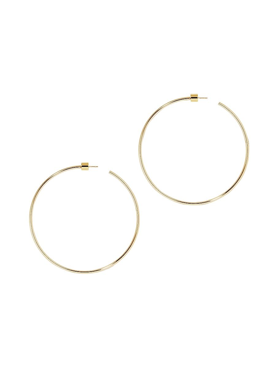 Jennifer Fisher Women's Thread 10K-Gold-Plated Baby Hoop Earrings - Gold - Size 1.5