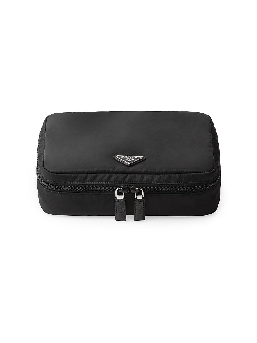 Men's Medium Re-Nylon Zipper Pouch - Black