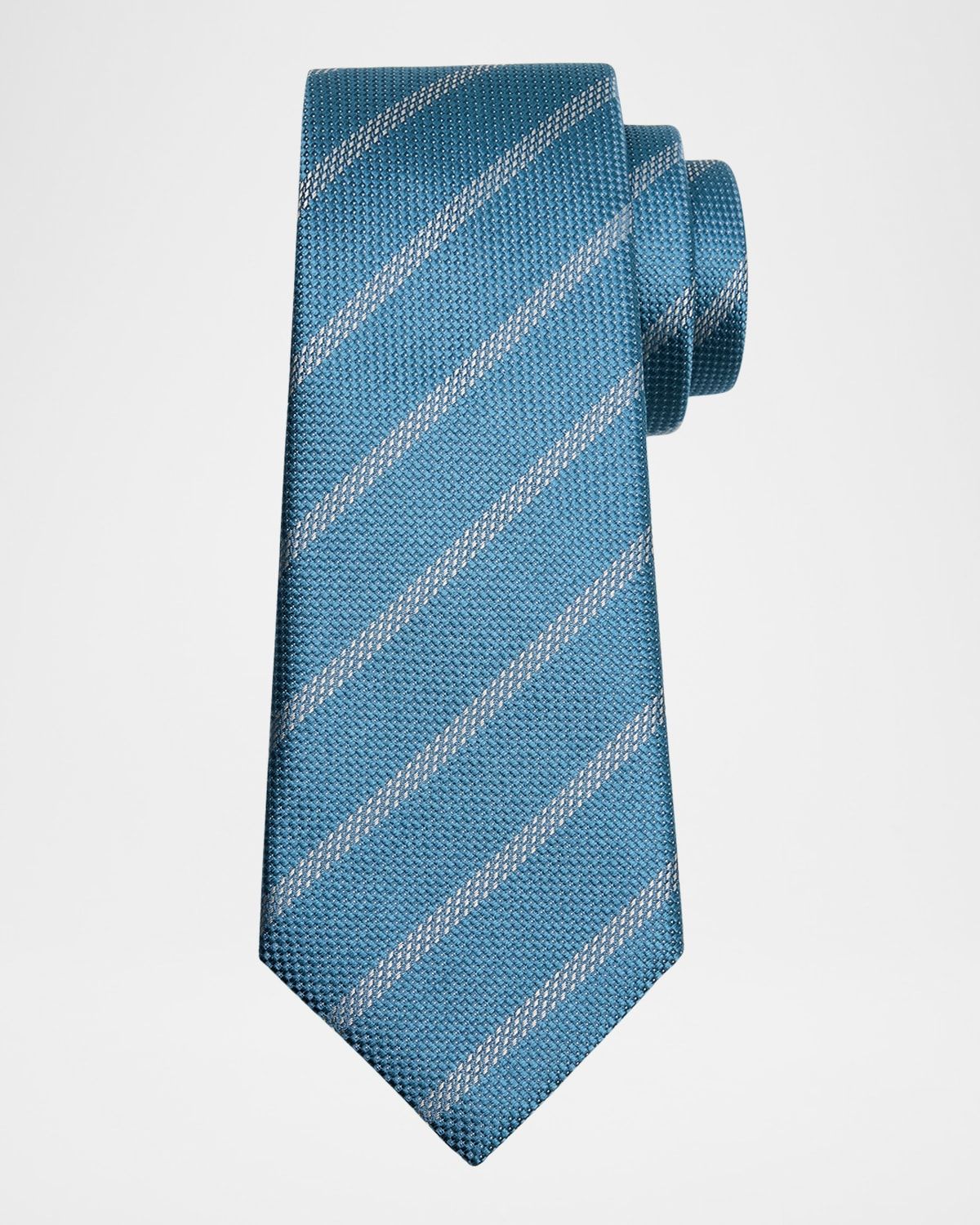 Men & apos;s Diagonal Stripe Silk Tie