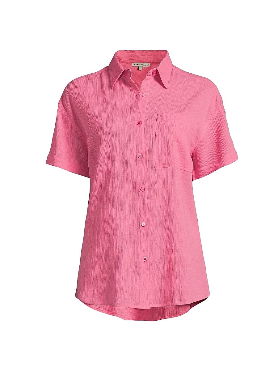 Women's Michelle Cotton Top - Hibiscus - Size Medium