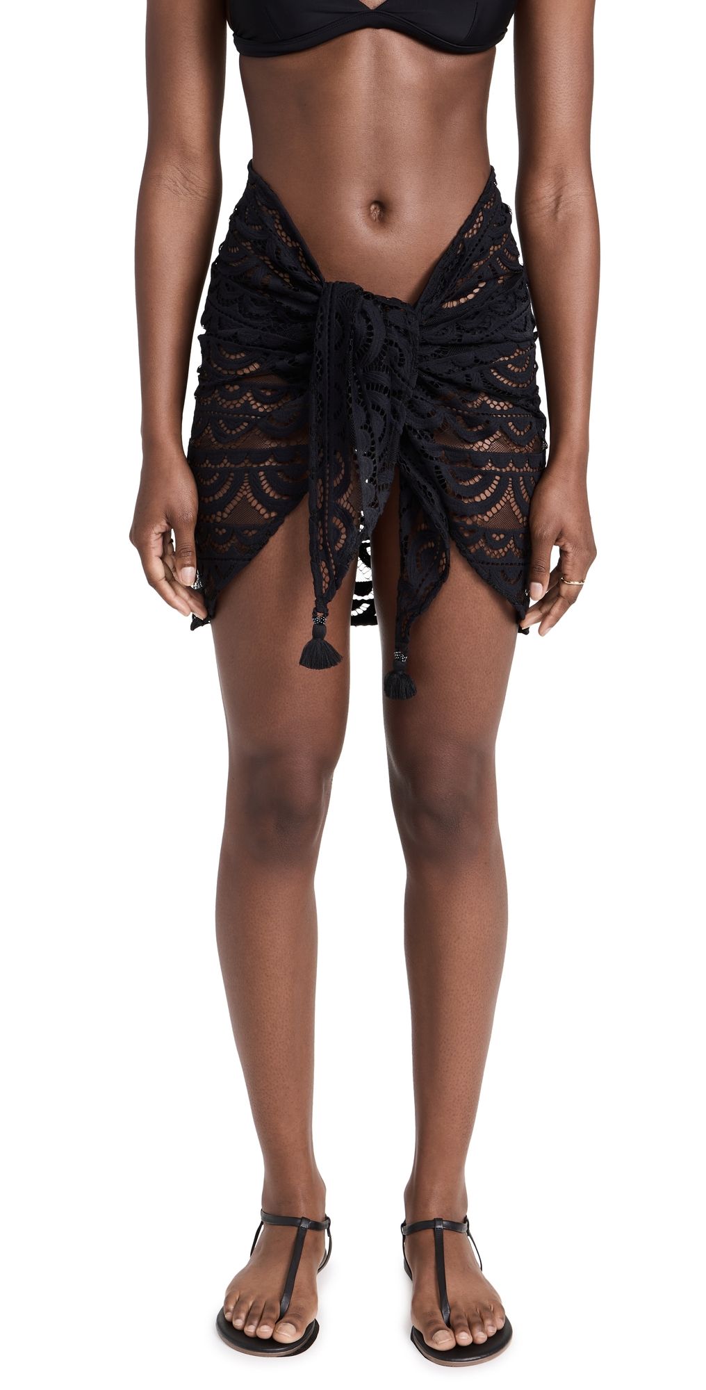 PQ Swim Lace Sarong Black One Size