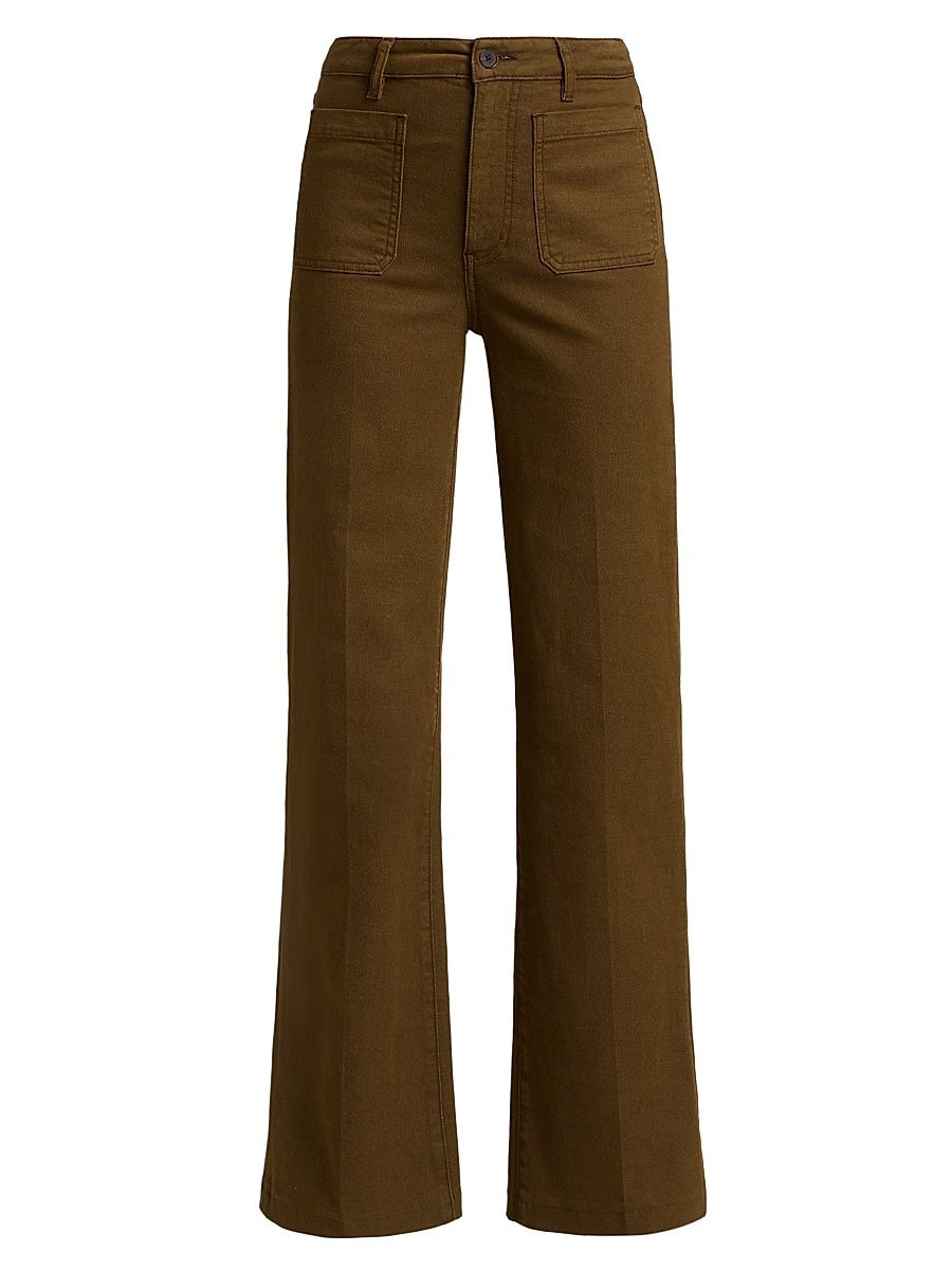 Women's The Refined High-Rise Wide Flared Jeans - Tree Moss - Size 31