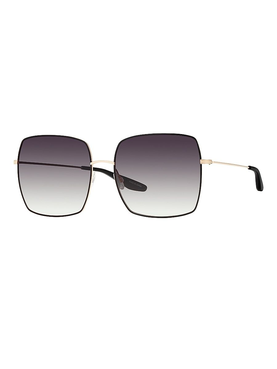 Women's Folasade 60MM Square Sunglasses - Gradient Grey Black Gold