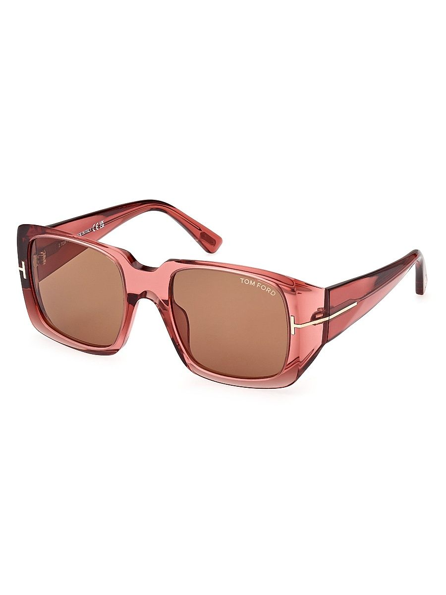 Women's Ryder 51MM Square Sunglasses - Shiny Pink Brown