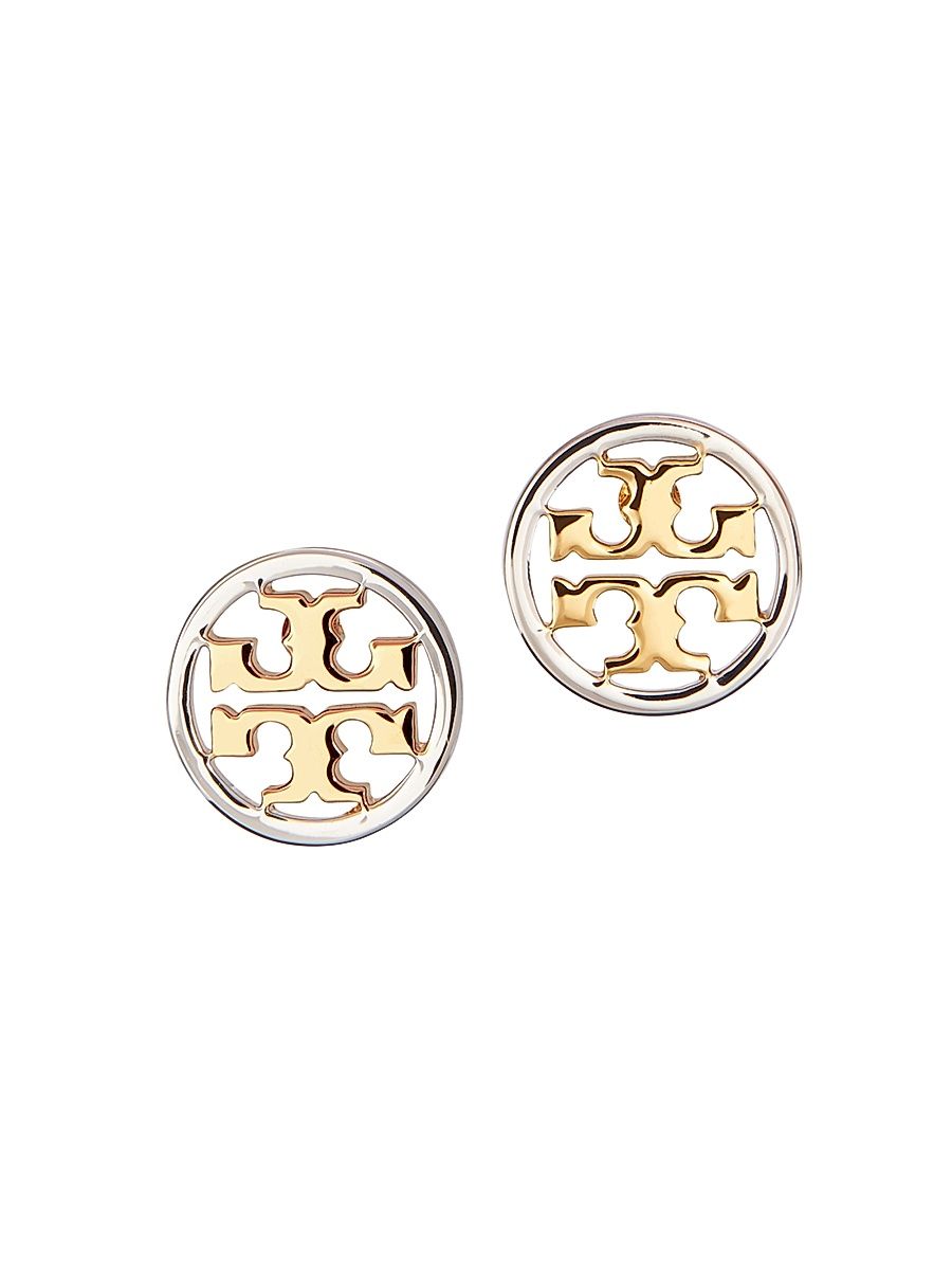 Women's Icon Stud Earrings - Tory Gold Tory Silver