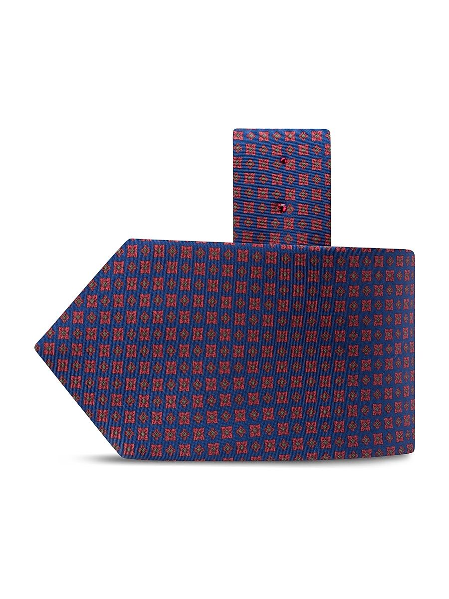 Men's Luxury Handmade Silk Tie - Blue Orange