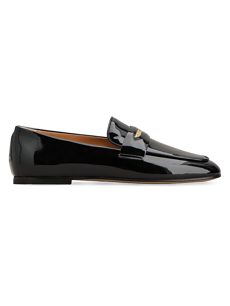 Women's Patent Leather Loafers - Nero - Size 11.5