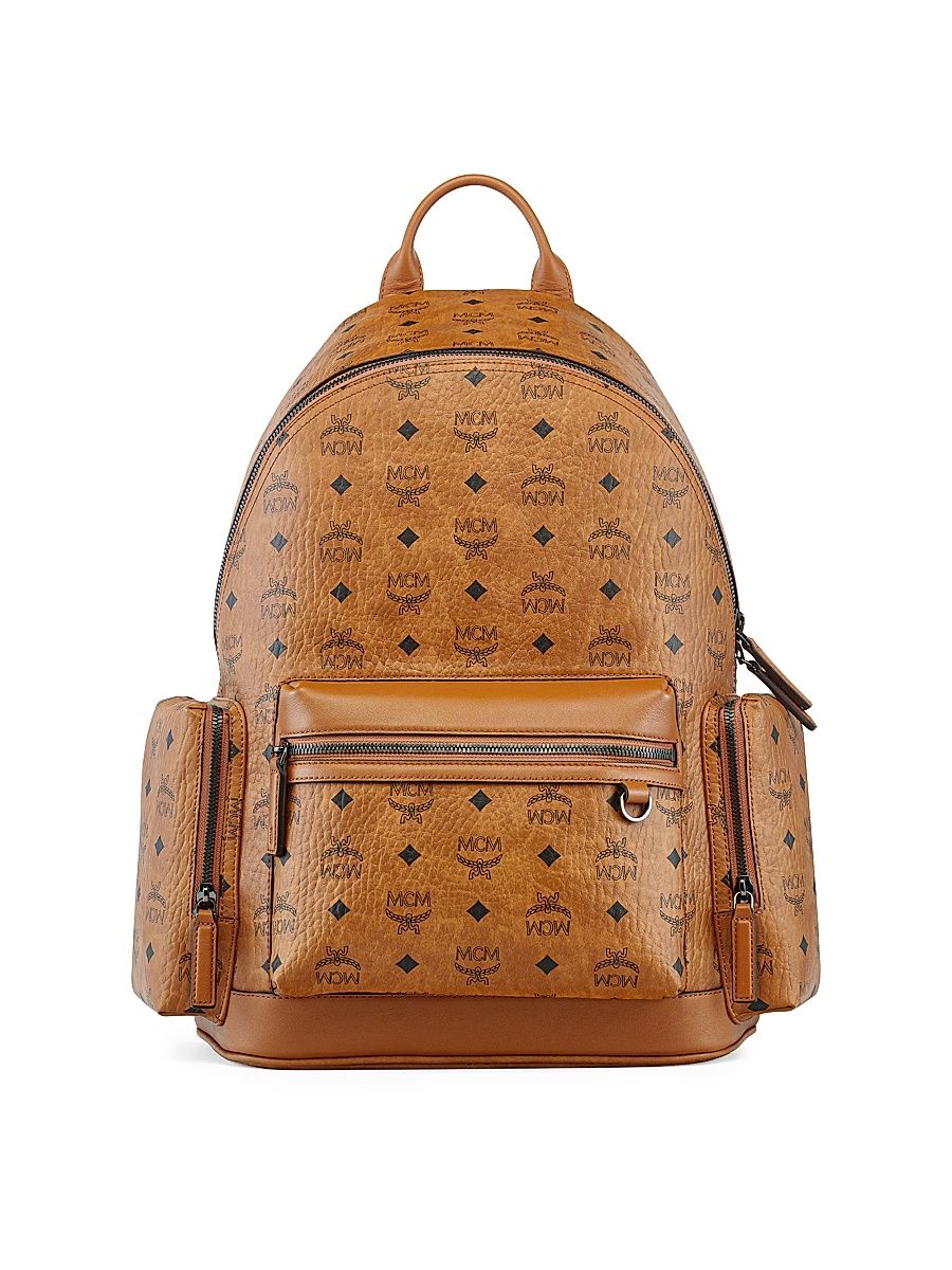 Men's Stark Medium Coated Canvas Backpack - Cognac