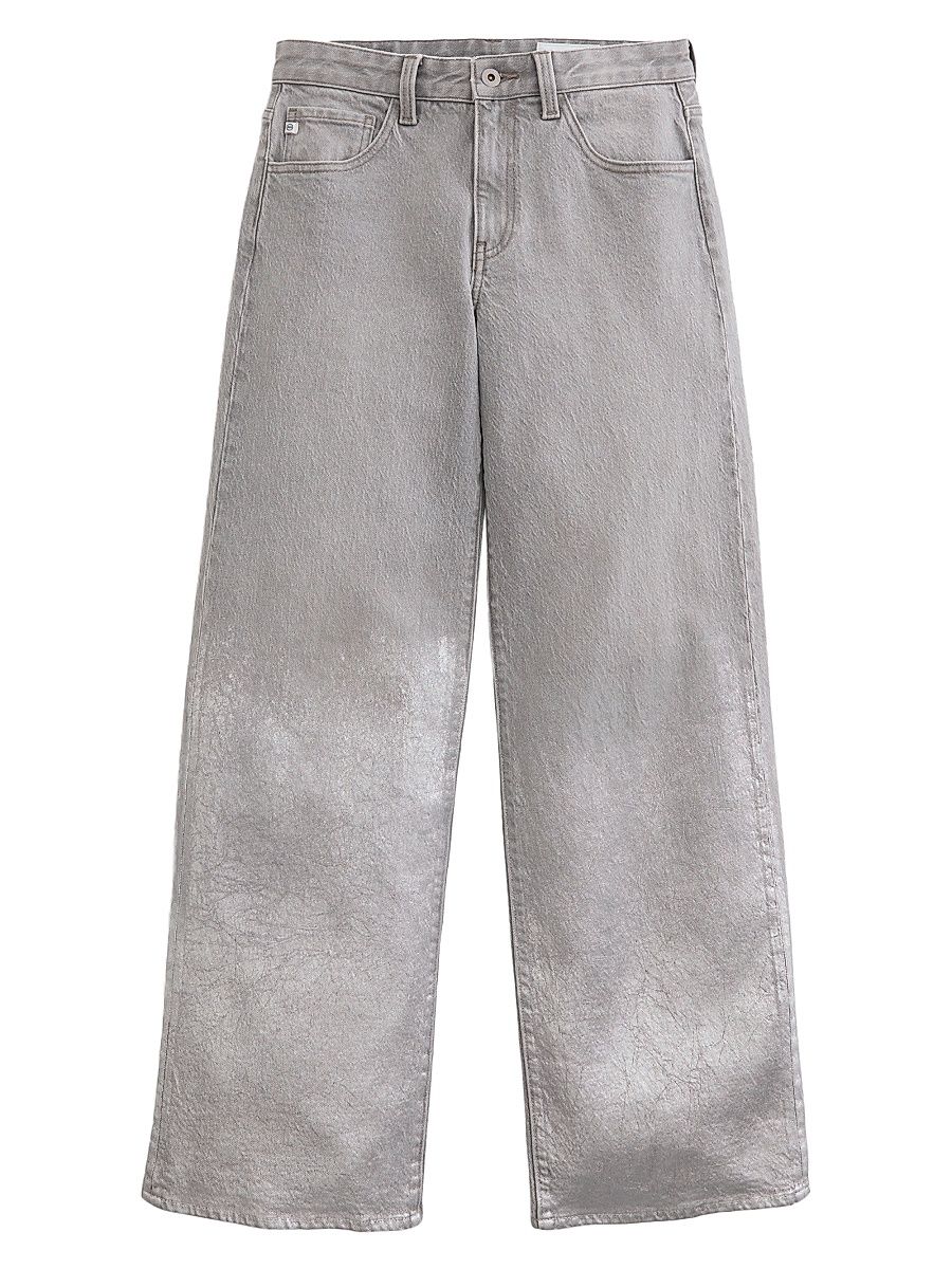 Women's Adria Low-Rise Wide-Leg Jeans - Silver Myst - Size 31