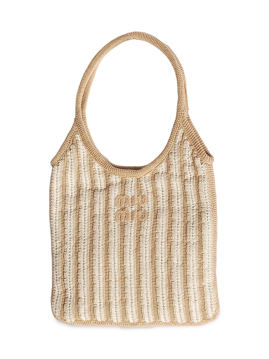 Women's Ivy Crochet Tote Bag - Beige Khaki