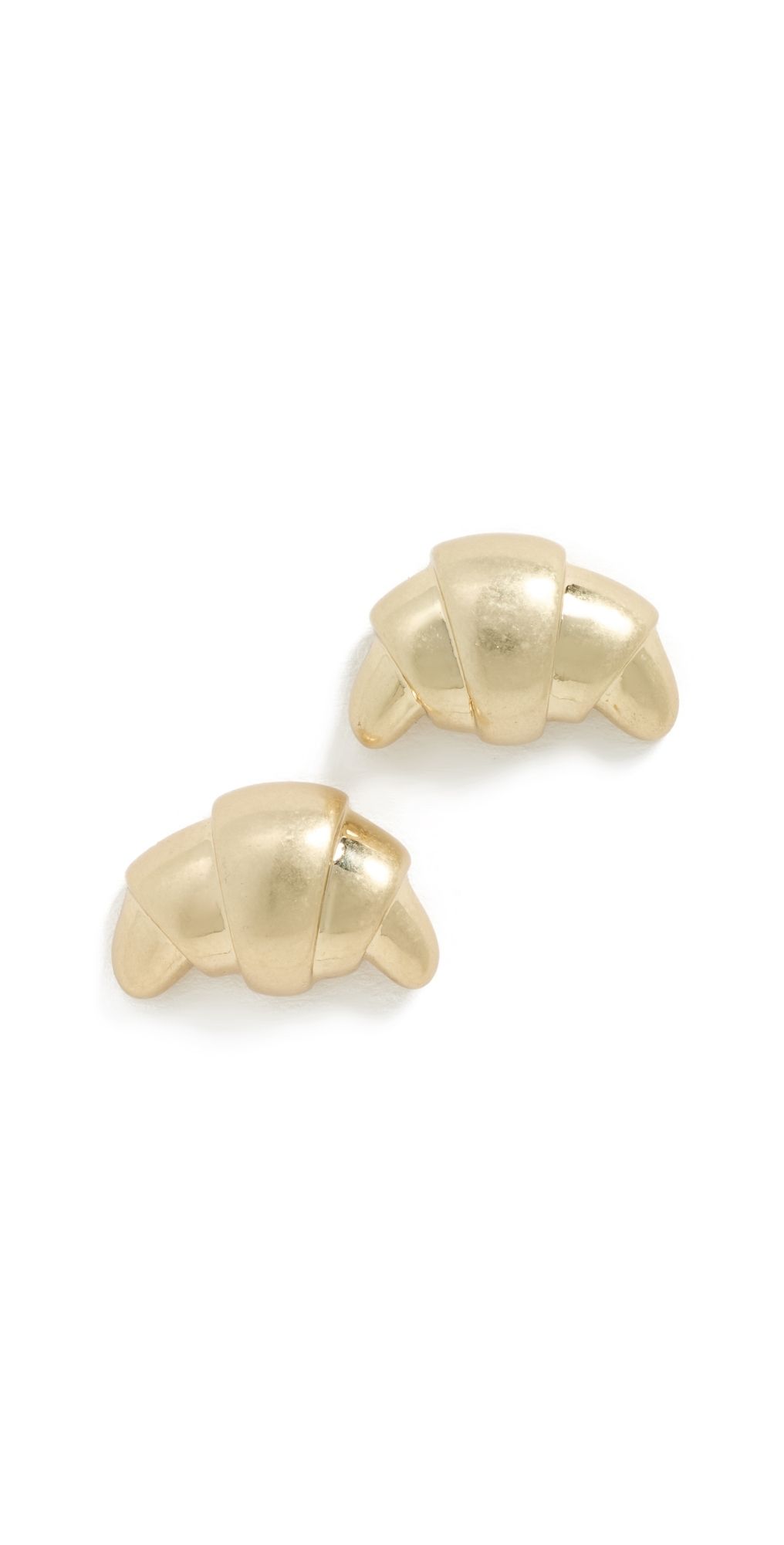 Clare V. Croissant Studs Vintage Gold One Size