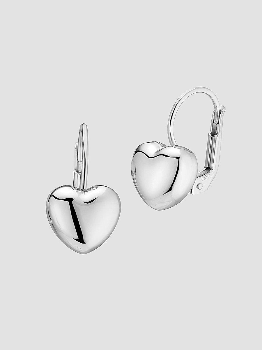Women's Lover Drop Earrings in Sterling Silver - Silver