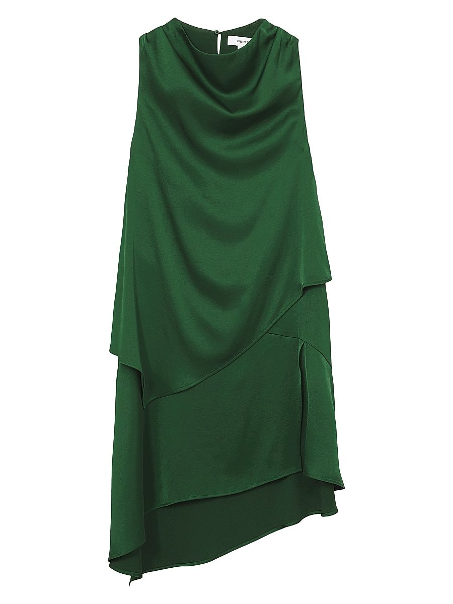 Women's Eloise Draped Midi-Dress - Green - Size 4
