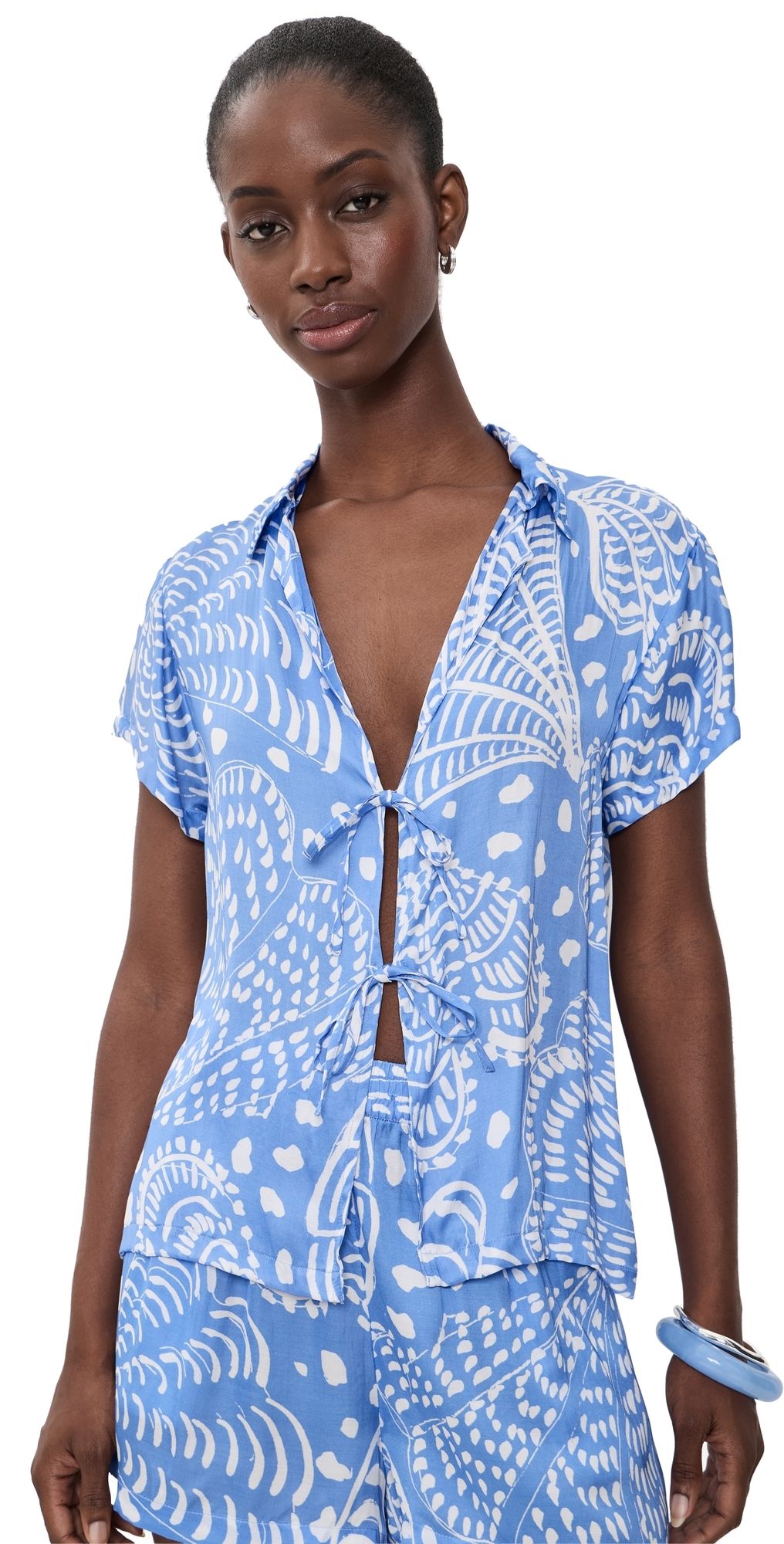 Vitamin A Kami Shirt Blue XXS
