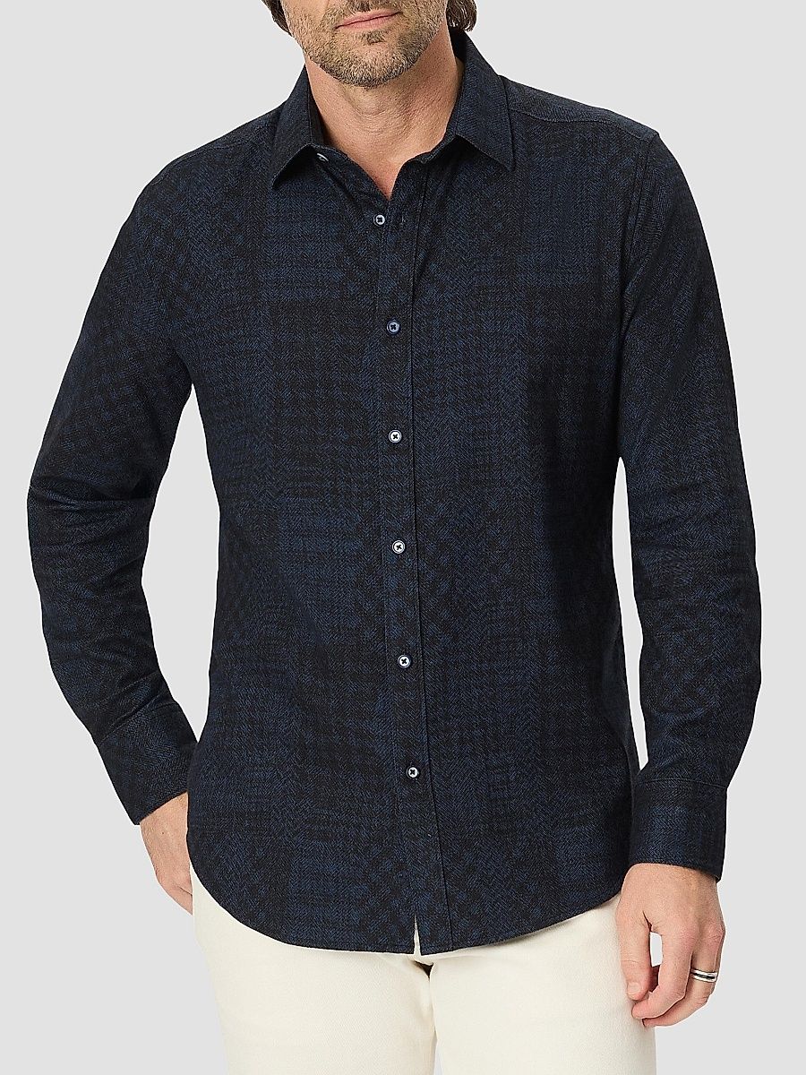 Men's Lawerence Plaid Woven Shirt - Navy - Size XL