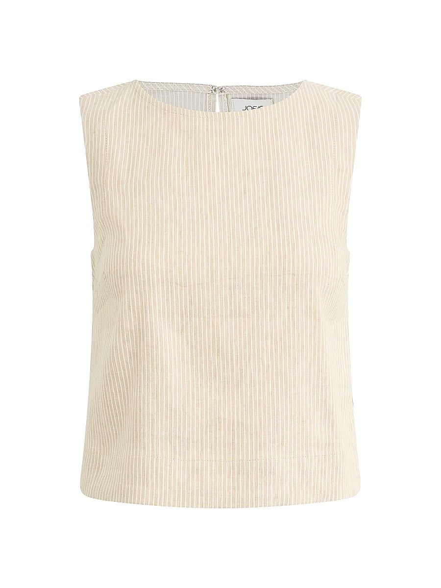 Women's The Boatneck Pinstripe Tank - Micro Stripe - Size Large