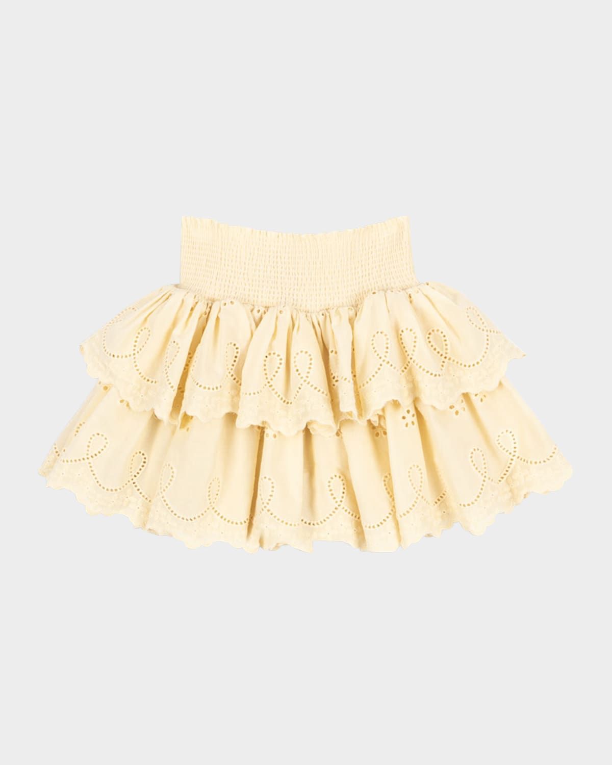 Girl & apos;s Posey Embroidered Eyelet Smocked Skirt, Size 18M-10
