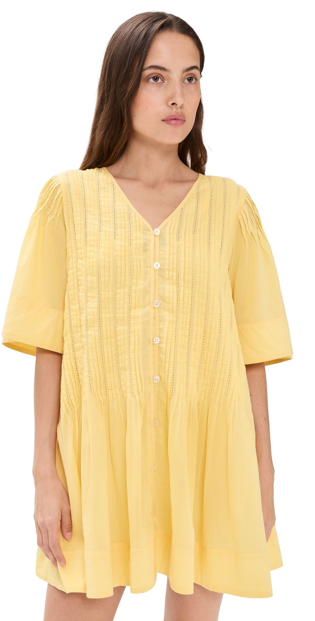Sea Alberte Solid Mini Dress Yellow XXS
