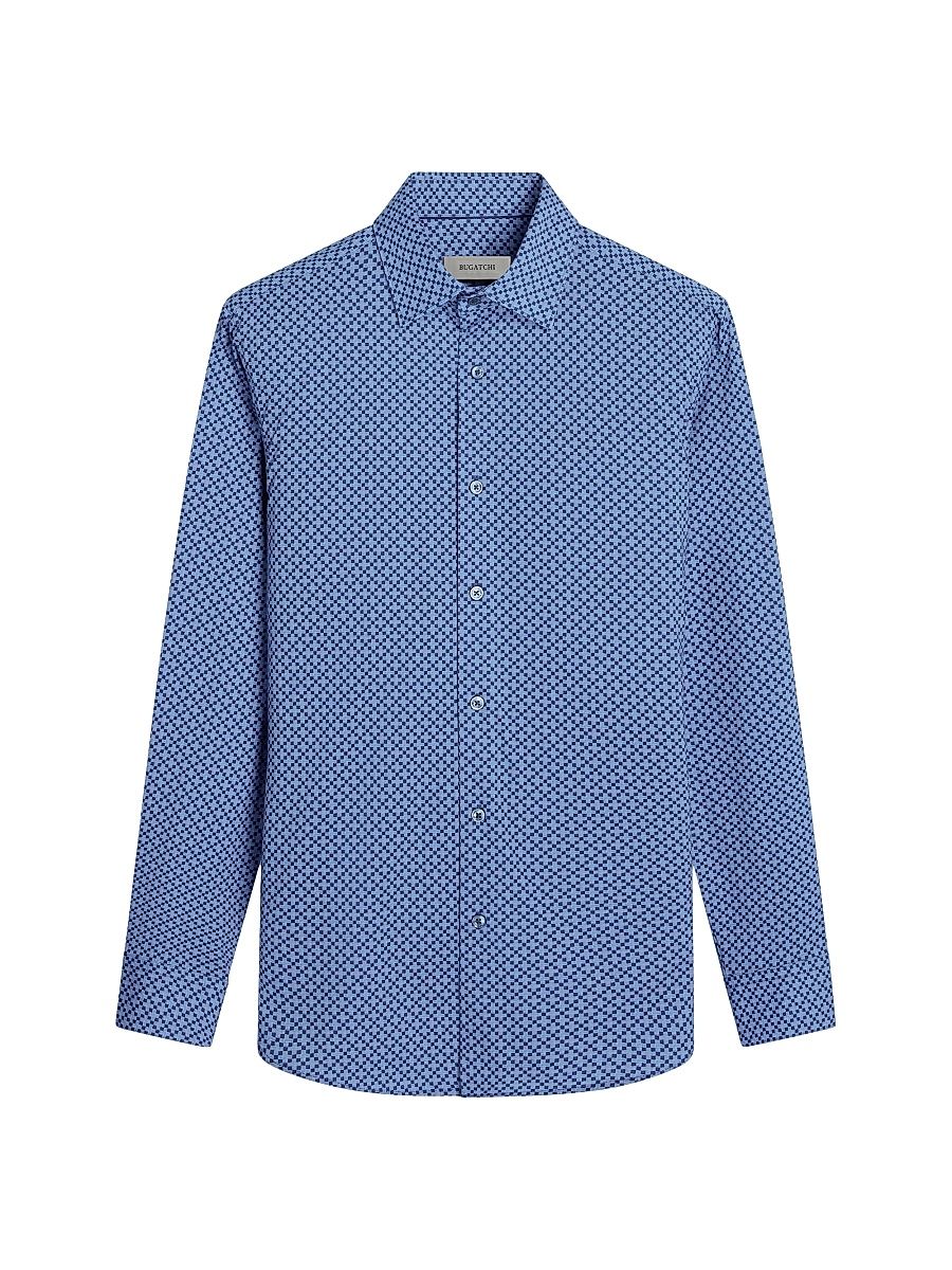 Men's Ooohcotton James Button-Front Shirt - Classic Blue - Size XXXL