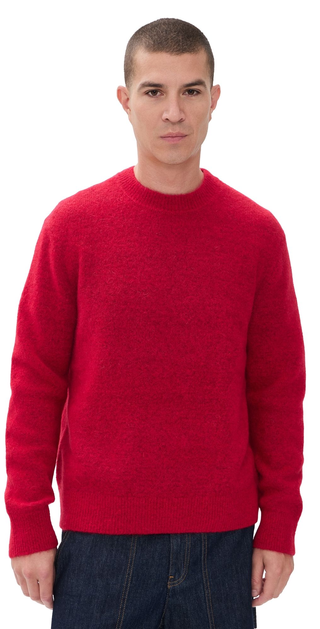 Wax London Wilde Fluffy Wool Sweater Red M