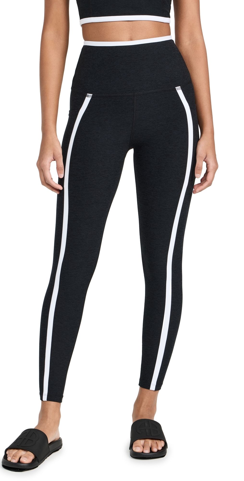 Beyond Yoga Spacedye New Moves High Waisted Midi Ankle Leggings Darkest Night XS