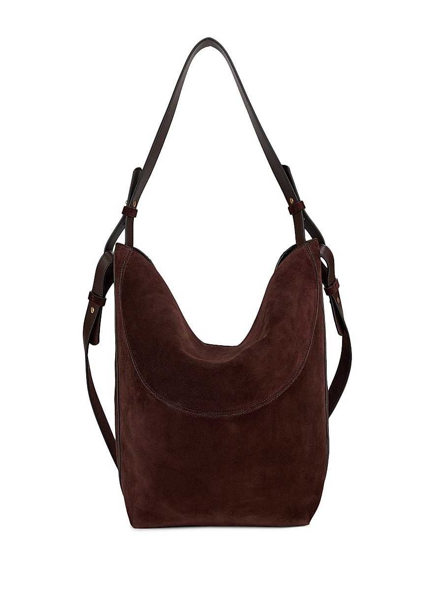 Women's Pavo 2.0 Suede Shoulder Bag - Dark Chocolate
