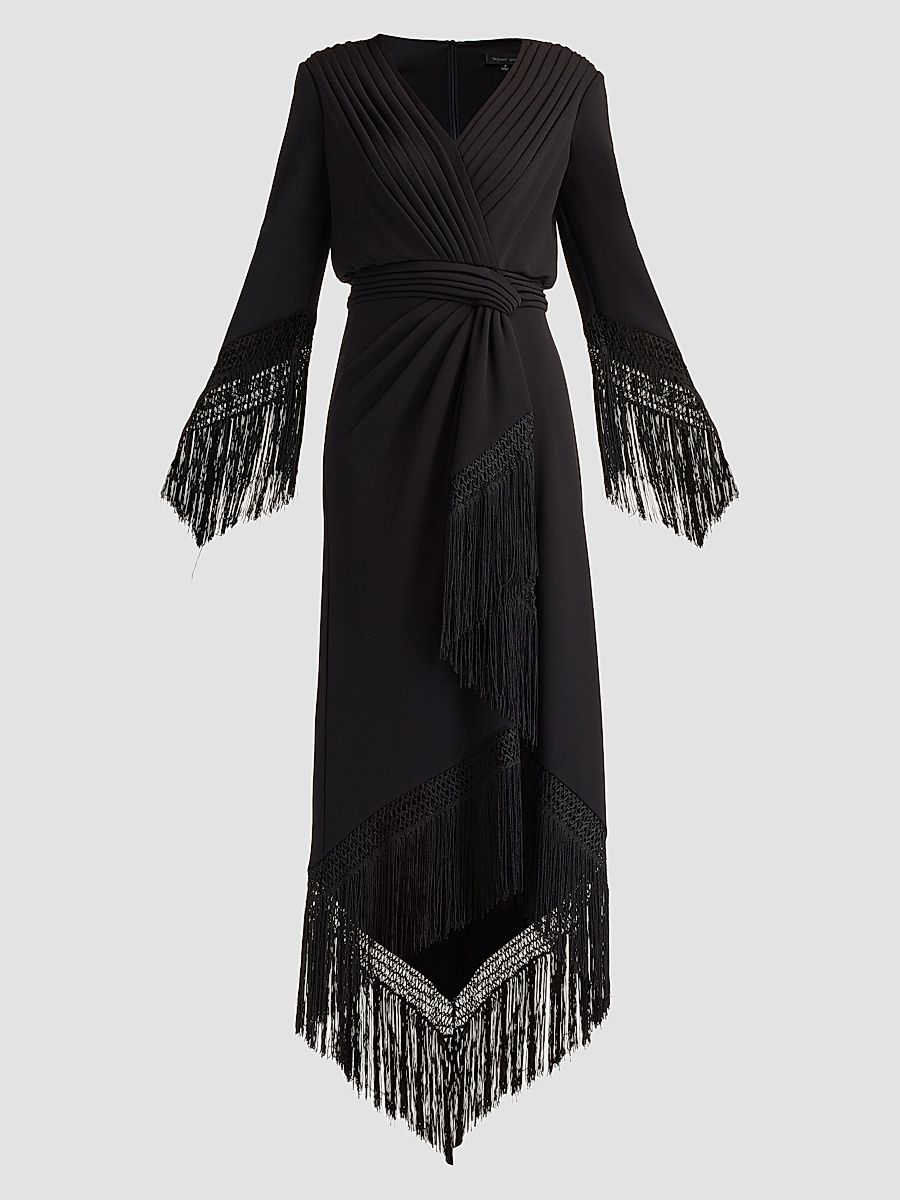 Women's Fringe-Hem Cocktail Dress - Black - Size XXL