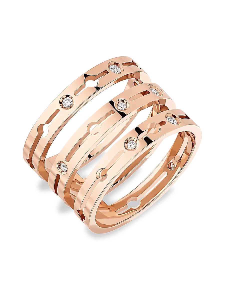 Women's Pulse Diamond & 18K Rose Gold Ring - Rose Gold - Size 7.25