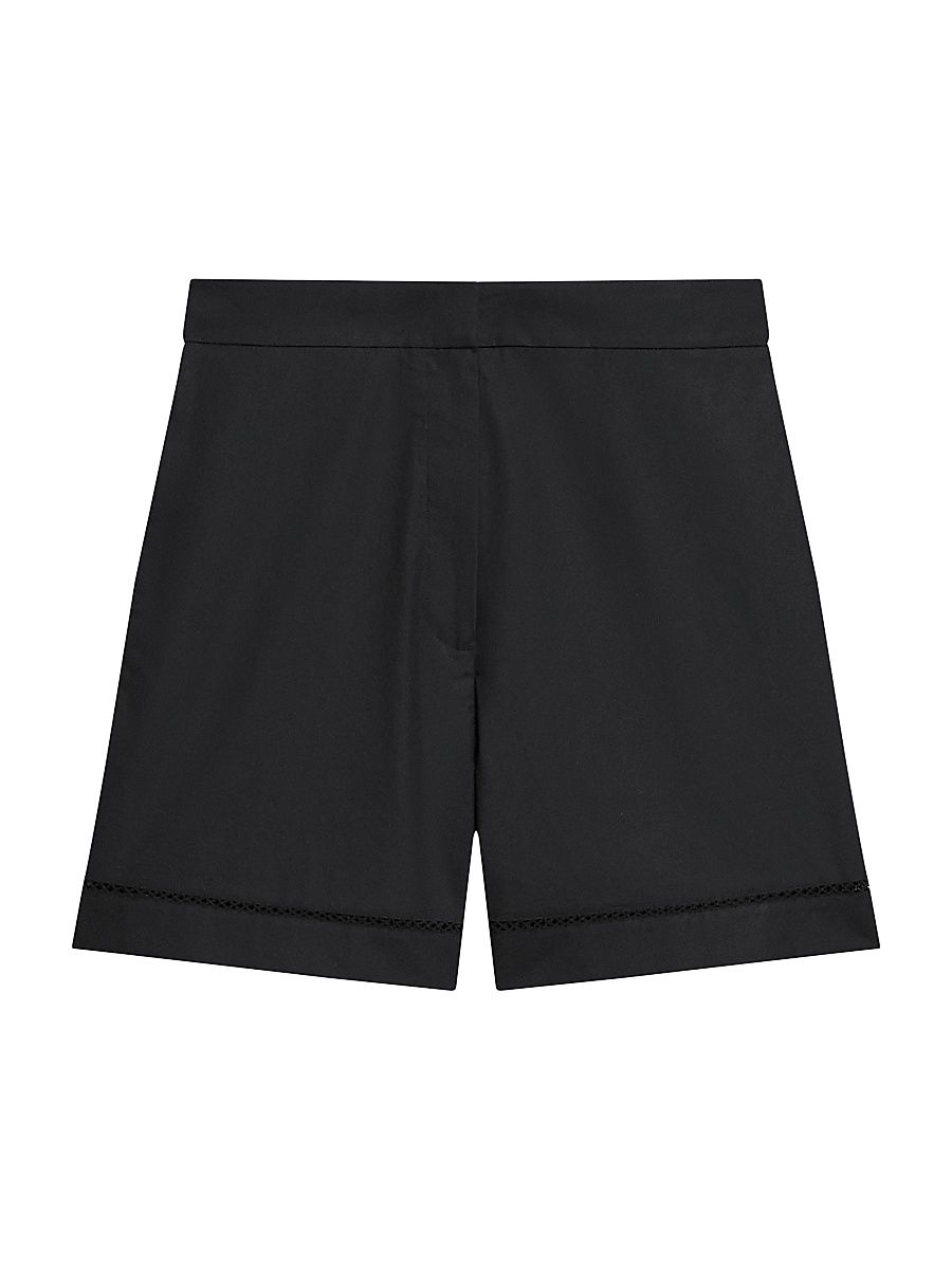 Women's City Utilitarian Cotton Poplin Shorts - Black - Size 8