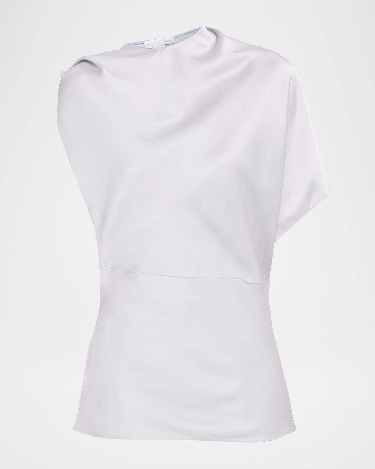 Asymmetric Drape Satin Top