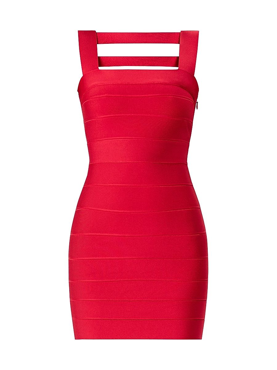 Women's Icon Squareneck Cutout Back Minidress - Rio Red - Size XL