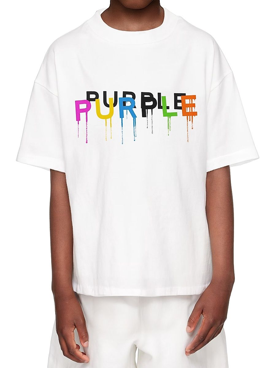 Little Boy's & Boy's Drip Logo T-Shirt - White - Size 12