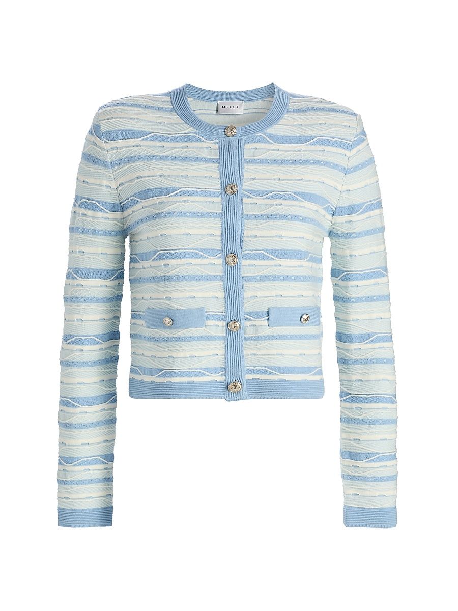 Women's Skye Stripe Cardigan - Blue Multi - Size XL