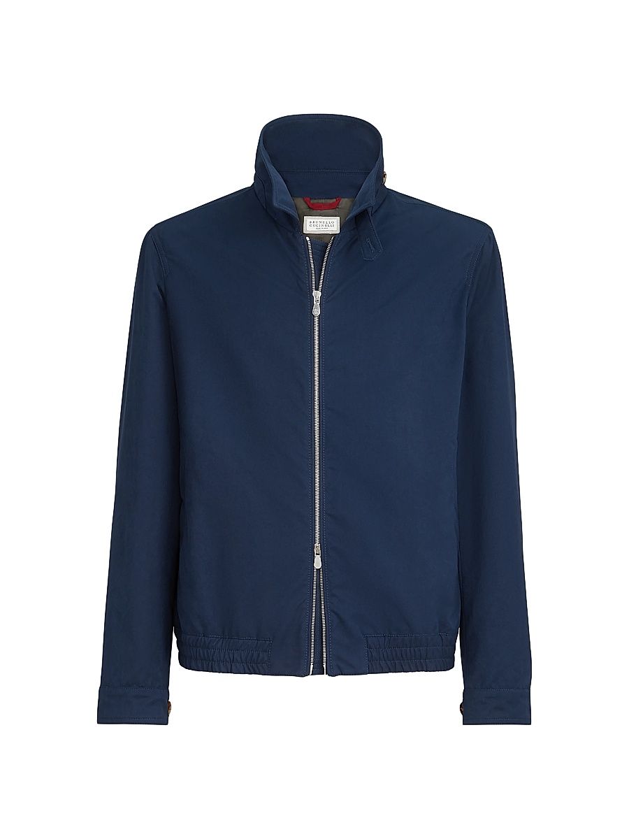 Men's Water Resistant Microfiber Outerwear Jacket - Blue - Size 46