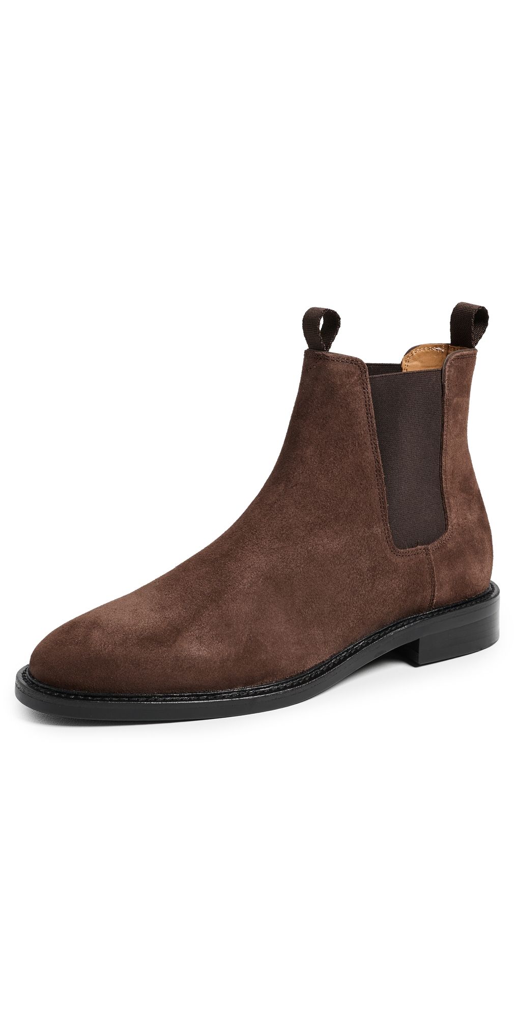 G. H. Bass Monogram Chelsea Boots DK BROWN LEATHER SUEDE 10