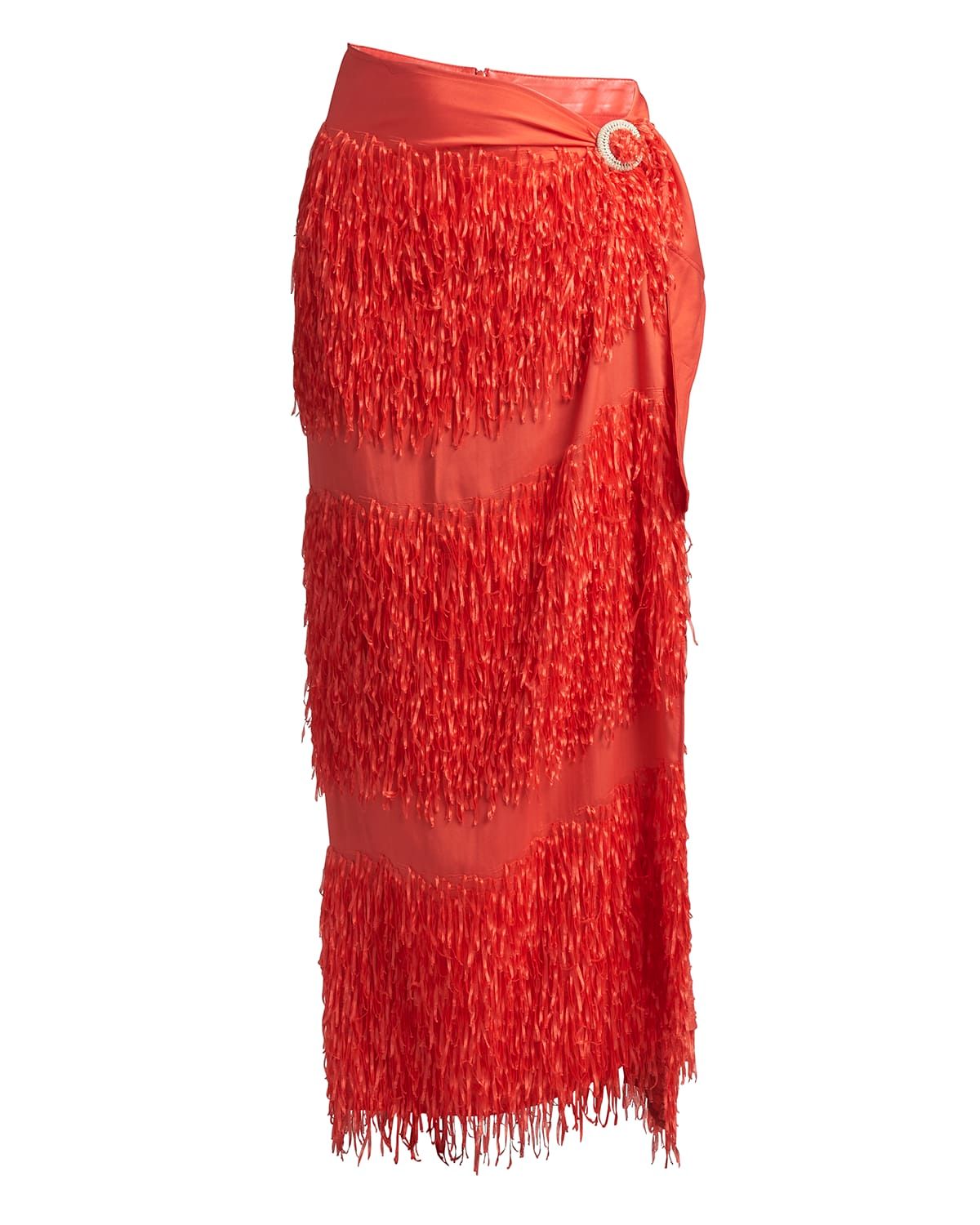 Fringe Sarong Maxi Skirt