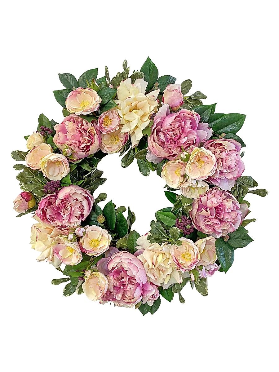 Everyday Newness Refresh Imitation Peony Wreath - Mauve