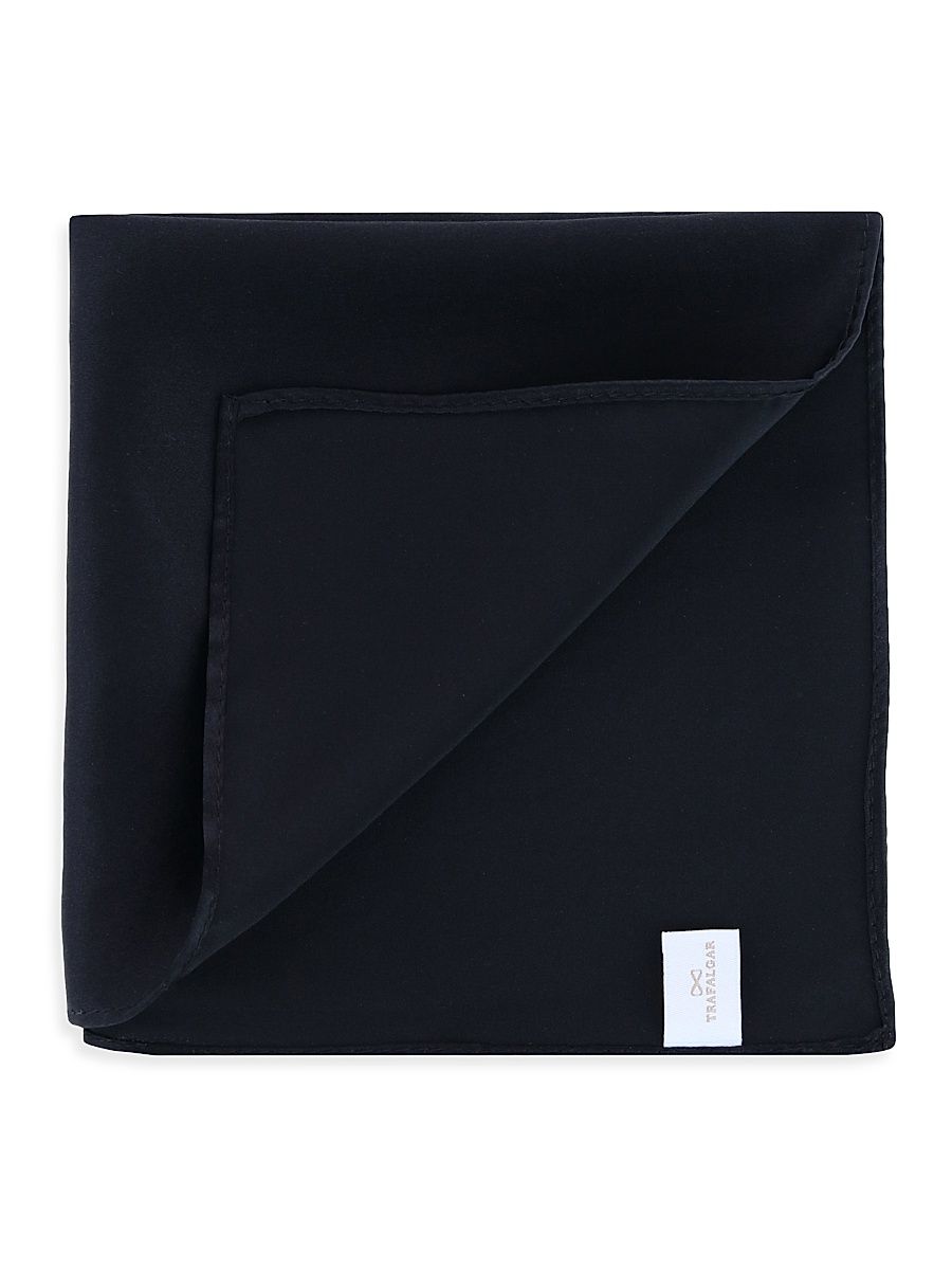 Men's Sutton Silk Pocket Square - Black