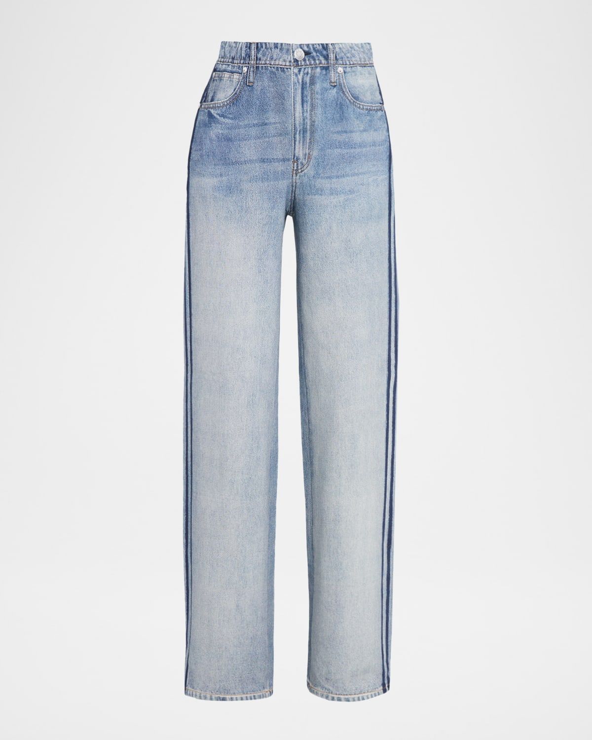 Miramar Terry Wide-Leg Track Jeans