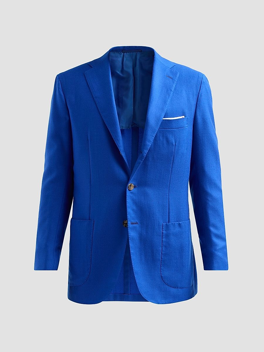Men's Cashmere Sport Coat - Blue - Size 38
