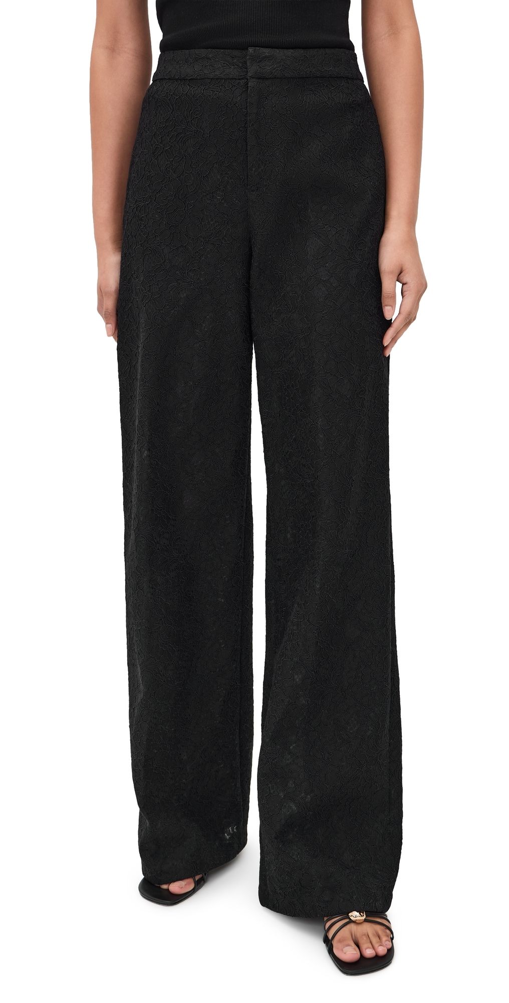 L'AGENCE Livvy Straight Leg Trousers Black 6
