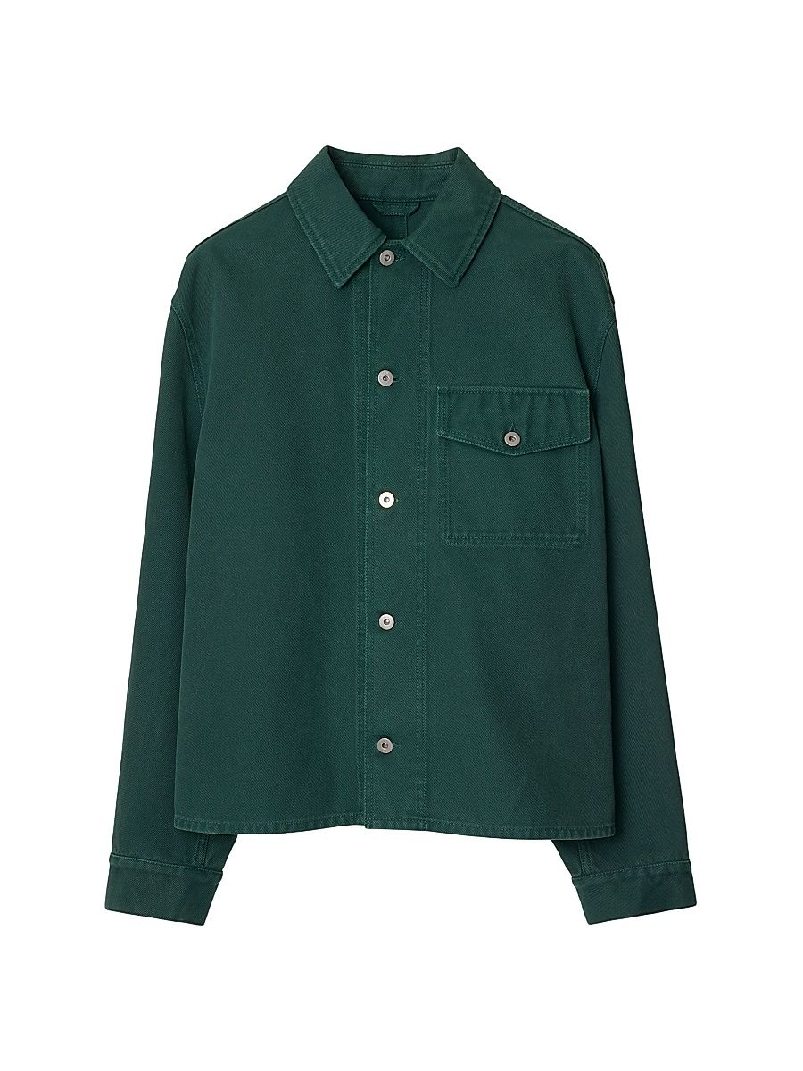 Men's Cotton Oversized Button-Front Shirt - Feather - Size 44
