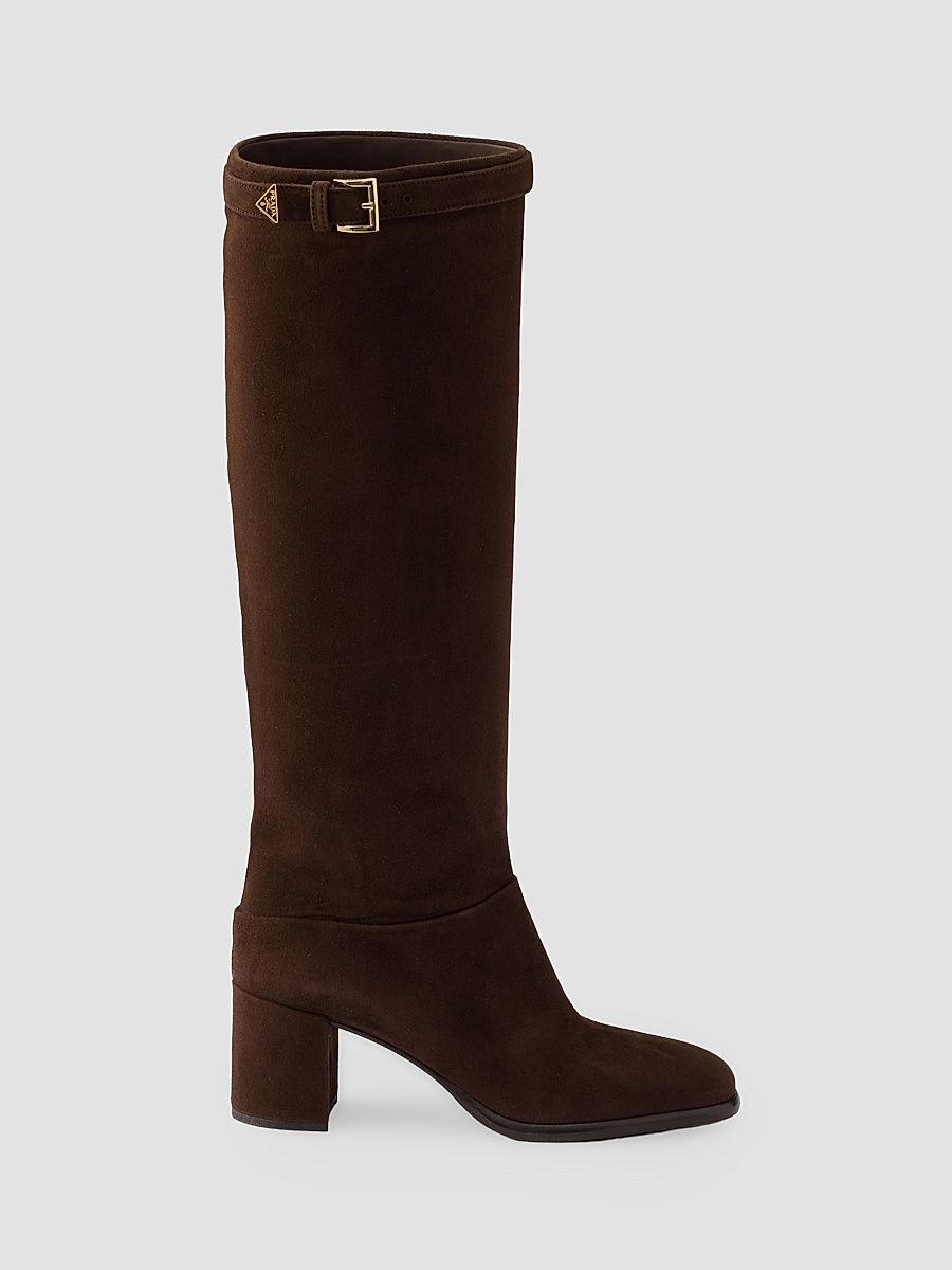 Women's Suede Boots - Brown - Size 4.5