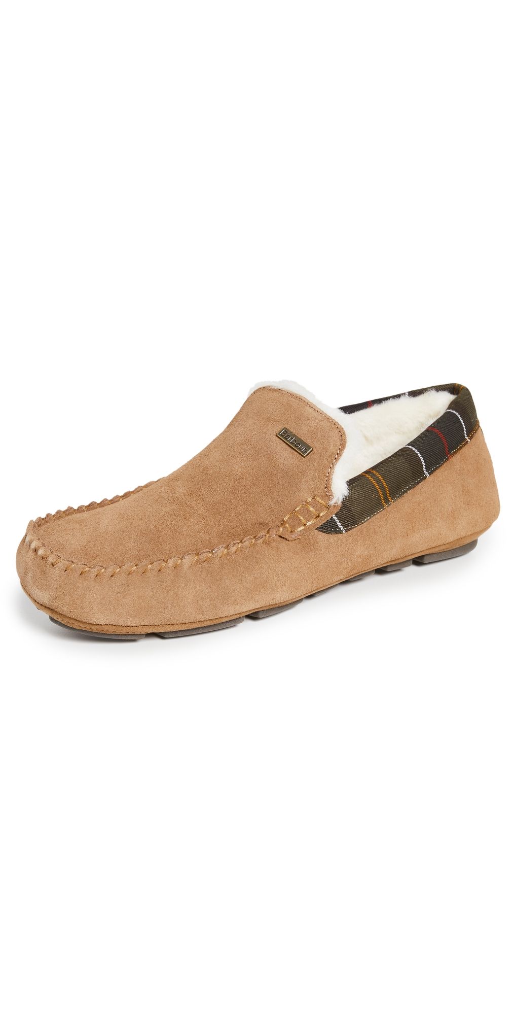 Barbour Suede Monty Slippers Camel 8