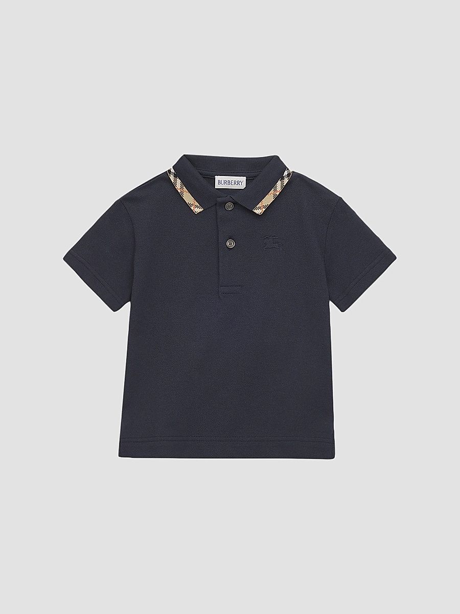 Burberry Boy's Baby Boy's, Little Boy's & Boy's Check-Trimmed Polo Shirt - Navy - Size 6 Months
